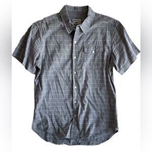 Bridge & Burn Window Pane Plaid Short Sleeve Woven Shirt